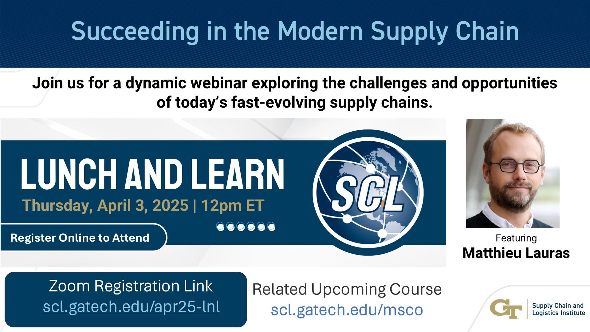 FREE Webinar: “Succeeding in the Modern Supply Chain"