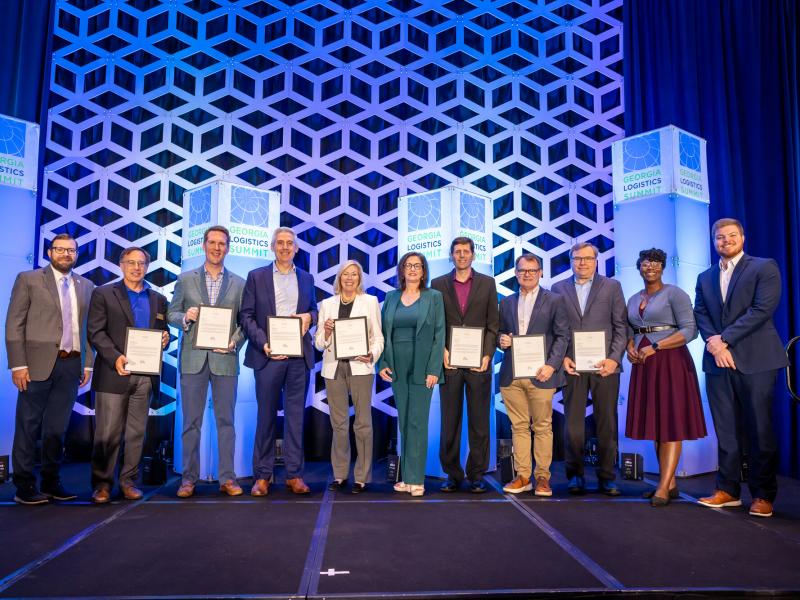 Members of the Georgia Center of Innovation – Logistics Advisory Board gathered at the 2025 Georgia Logistics Summit