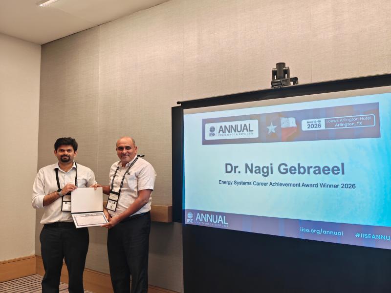 Professor Nagi Gebraeel receives the 2026 IISE Career Achievement Award