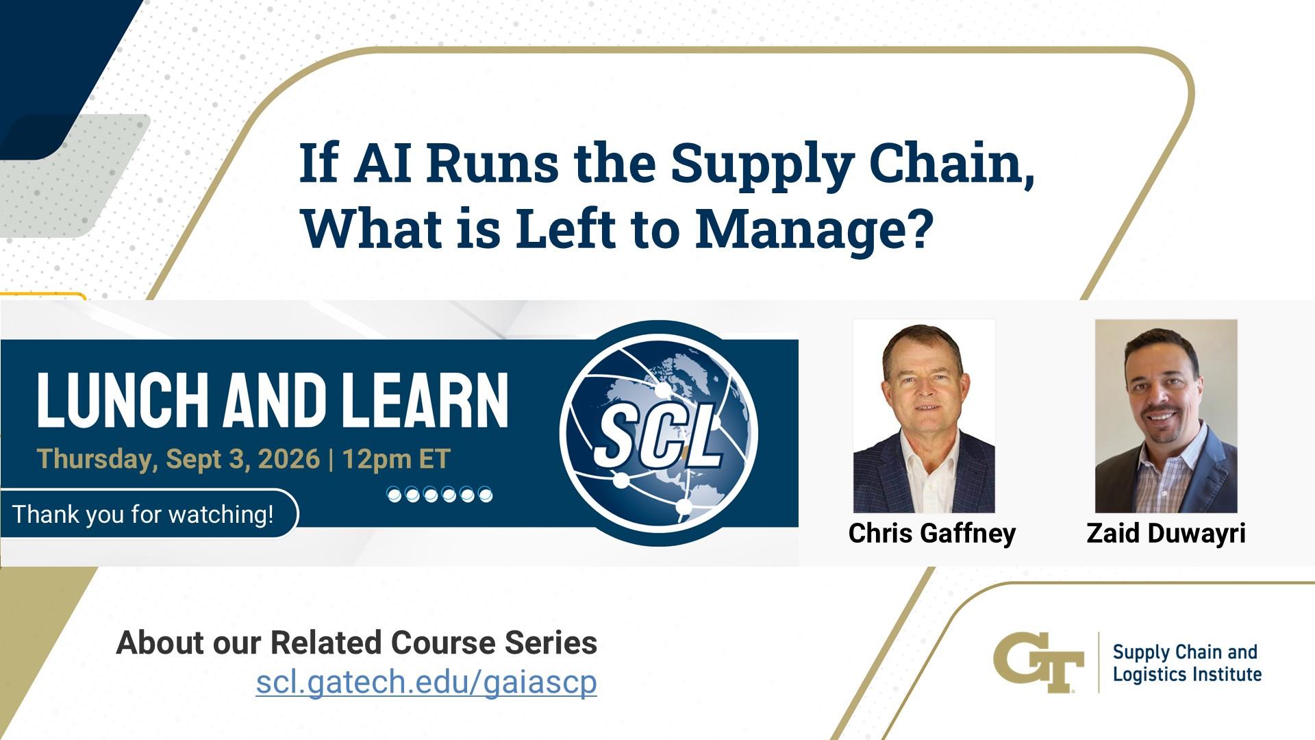 If AI Runs the Supply Chain, What Is Left to Manage?