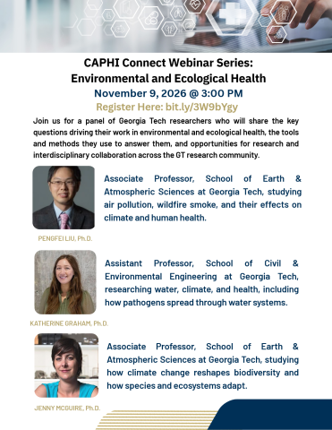 CAPHI Connect Webinar Series: Environmental and Ecological Health flyer