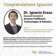 Recent PhD recipient Ignacio Erazo